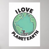 Ich Liebe den Planeten Erde Poster (Vorne)