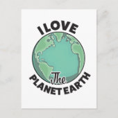 Ich Liebe den Planeten Erde Postkarte (Vorderseite)