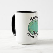 Ich Liebe den Planeten Erde Tasse (Vorderseite Links)