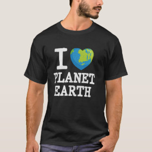 Ich liebe den Planeten Erde Umwelt T-Shirt