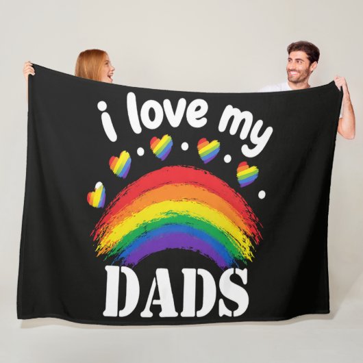 Ich liebe den Regenbogenstolz meines Vaters Fleecedecke (Beispiel)