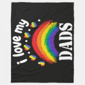 Ich liebe den Regenbogenstolz meines Vaters Fleecedecke (Vorderseite)