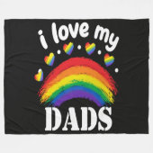 Ich liebe den Regenbogenstolz meines Vaters Fleecedecke (Vorderseite (Horizontal))