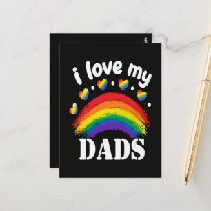 Ich liebe den Regenbogenstolz meines Vaters Postkarte