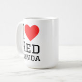 Ich liebe den roten Panda Kaffeetasse (Vorderseite Links)