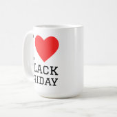 Ich liebe den schwarzen Freitag Kaffeetasse (Vorderseite Links)
