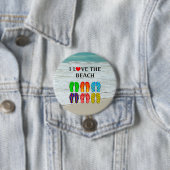 Ich liebe den Strand Button (Beispiel)