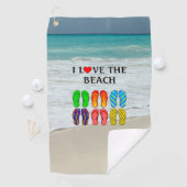 Ich liebe den Strand Golfhandtuch (Insitu)