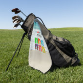 Ich liebe den Strand Golfhandtuch (Gras)