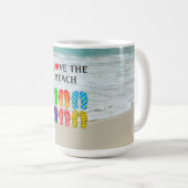 Ich liebe den Strand Kaffeetasse (VorderseiteRechts)