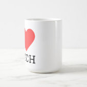 Ich liebe den tschechischen quadratischen Aufklebe Kaffeetasse (Mittel)