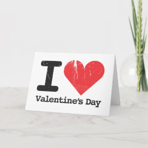 Ich liebe den Valentinstag Faltkarte Vorlage