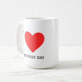 Ich liebe den Valentinstag  Kaffeetasse (Vorderseite Links)