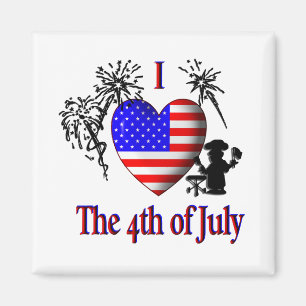 Ich liebe den vierten Juli Magnet