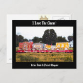 Ich Liebe den Zirkus! Circus Train Postkarte (Vorne/Hinten)