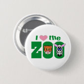 Ich liebe den Zoo Button (Vorne & Hinten)