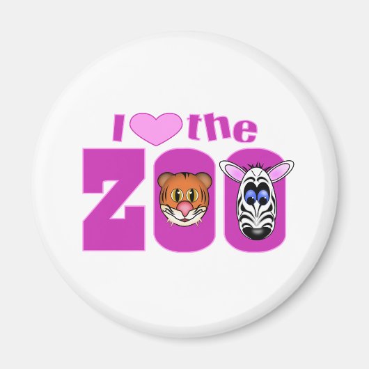 Ich liebe den Zoo Magnet (Vorne)