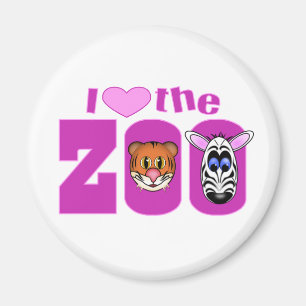 Ich liebe den Zoo Magnet