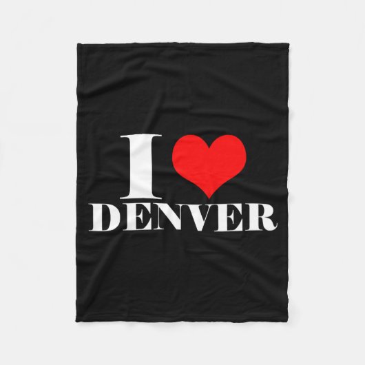 Ich liebe Denver Fleecedecke (Vorderseite)