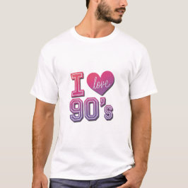 Ich Liebe der 90er Jahre - Retro-farbiges Design T-Shirt