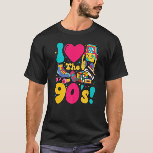 Ich Liebe der 90er Jahre Retro-Party 90er Jahre Ko T-Shirt