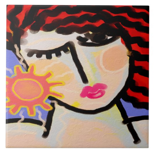 Ich Liebe der Abstrakten digitalen Bilder der Sonn Fliese (Vorderseite)