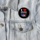 Ich Liebe der Golf von Mexiko USA Funny 2025 dank  Button (Beispiel)