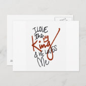 Ich Liebe der König und Er Lieben mich! Postkarte (Vorne/Hinten)