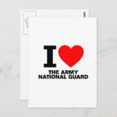 Ich Liebe der Nationalgarde der Armee Postkarte (Vorne/Hinten)