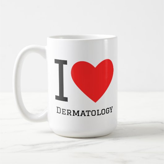 Ich liebe Dermatologie Kaffeetasse (Links)