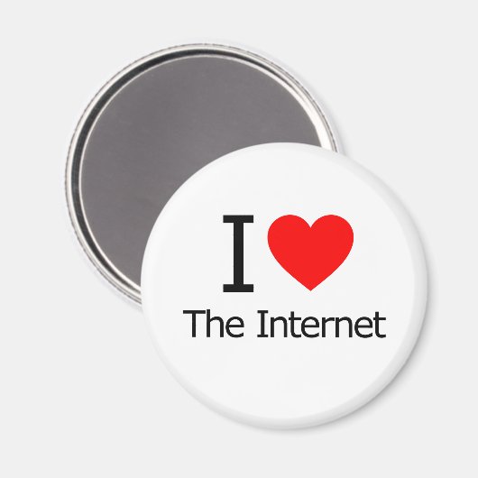 Ich Liebe des Internets Magnet (Vorderseite/Rückseite)