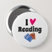 Ich liebe Design lesen Button (Vorne & Hinten)
