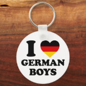 Ich Liebe deutsche Jungs Schlüsselanhänger (Vorderseite)