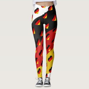 Ich Liebe Deutschland deutsche Flagge Herz Pattern Leggings