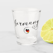Ich Liebe Deutschland, deutsches Herz in der Flagg Schnapsglas (Vorderseite)