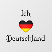 "Ich Liebe Deutschland" I Heart Deutschland Fensteraufkleber (Blatt)