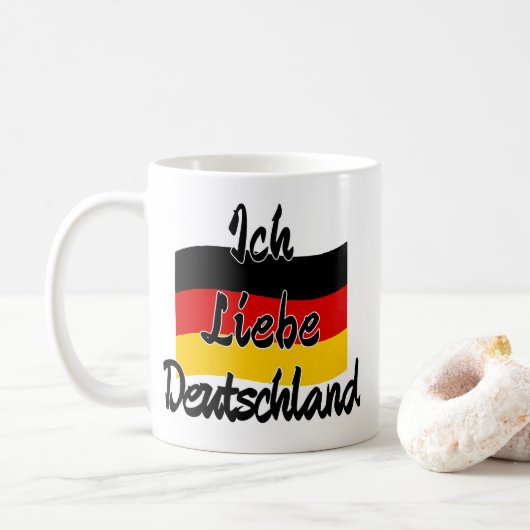 Ich Liebe Deutschland Kaffeetasse (Mit Donut)