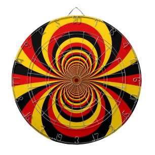 Ich liebe Deutschland Nationalflaggenfarben Kunstp Dartscheibe