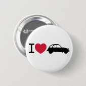 Ich liebe Deux Chevaux Oldtimer Button (Vorne & Hinten)