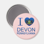 Ich liebe Devon, PA Magnet (Vorderseite/Rückseite)