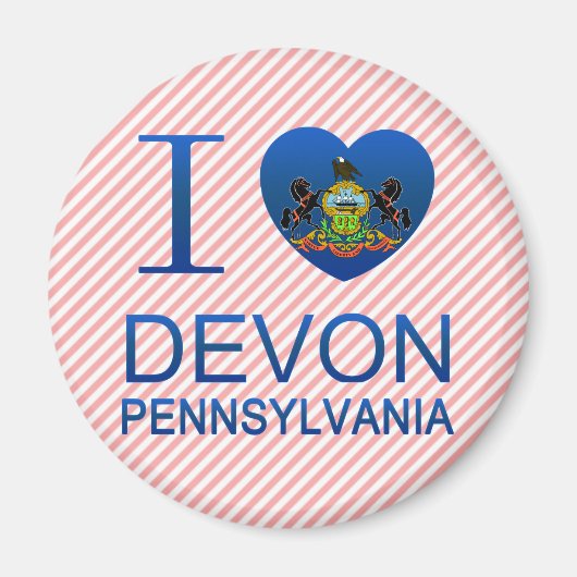 Ich liebe Devon, PA Magnet (Vorne)