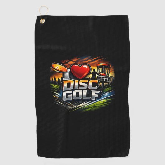 Ich liebe DG Golfhandtuch (Vorderseite)