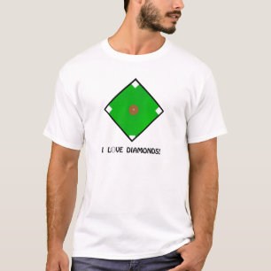 "Ich Liebe-Diamant-" Baseball-Shirts und Geschenke T-Shirt