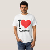 Ich liebe Diamanten T-Shirt (Vorne ganz)