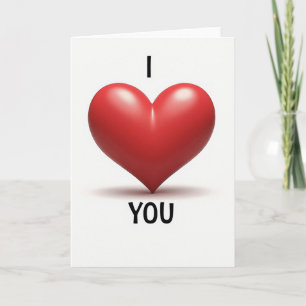 Ich liebe dich 3D rotes Herz Karte