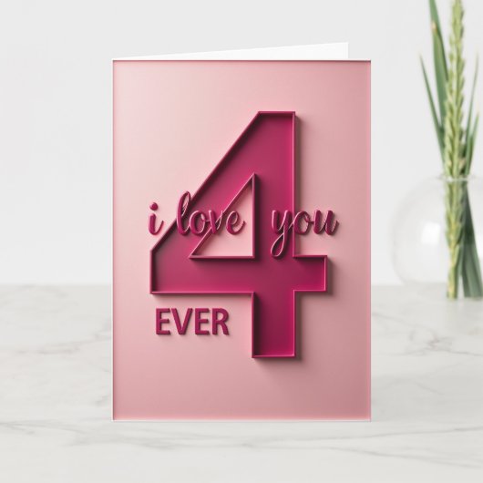 Ich liebe Dich 4 Ever Karte (Vorderseite)