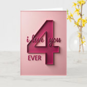 Ich liebe Dich 4 Ever Karte (Gelbe Blume)