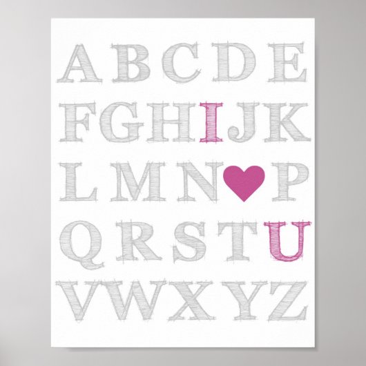 Ich Liebe dich ABC's Poster (Vorne)