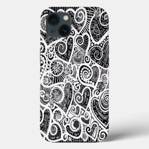 Ich liebe dich Abstract Scratch Art Design iPhone 13 Hülle