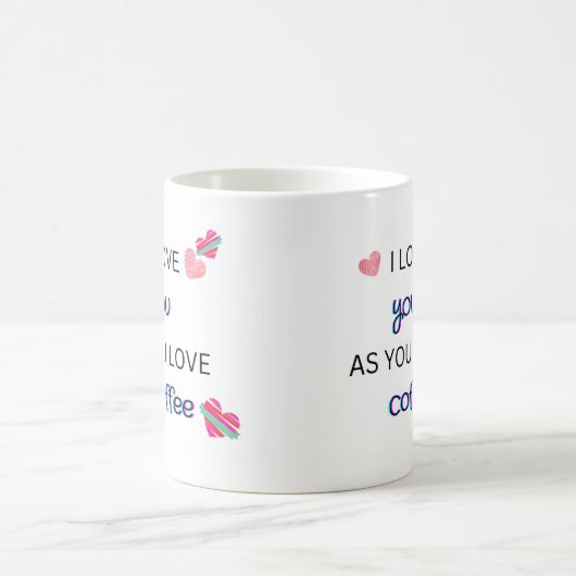 Ich Liebe dich als Liebe Kaffee Kaffeetasse (Mittel)